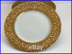 Vintage Bavaria Thomas Wide Gold Encrusted Band Dinner Plates Set of 6