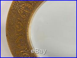 Vintage Bavaria Thomas Wide Gold Encrusted Band Dinner Plates Set of 6