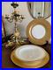 Vintage-Beige-Davis-Collamore-Co-Set-of-24-Gold-Beige-Dinner-Rim-Plates-01-is