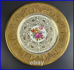 Vintage Czechoslovakia Plateau Gold Encrusted Dinner Plate 10 3/4 Dia