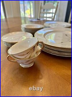 Vintage, El Camino California Wheat 24k Gold 36 Piece Complete Dinnerware