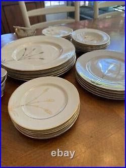 Vintage, El Camino California Wheat 24k Gold 36 Piece Complete Dinnerware