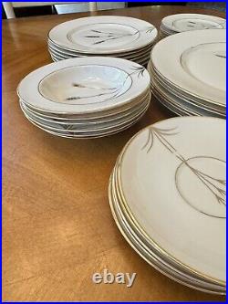 Vintage, El Camino California Wheat 24k Gold 36 Piece Complete Dinnerware