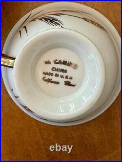 Vintage, El Camino California Wheat 24k Gold 36 Piece Complete Dinnerware