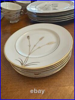 Vintage, El Camino California Wheat 24k Gold 36 Piece Complete Dinnerware