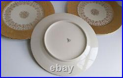 Vintage Heinrich & Co Selb Bavaria Gold Encrusted Chargers Dinner Plates (6)