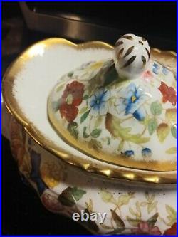 Vintage Historic Hammersley England Bone China Teapot Heavy Gold Flowers Rose