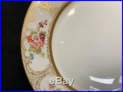 Vintage Limoges Dinner Plates Set Of 6 Wm. Guerin & Co. Floral and Gold