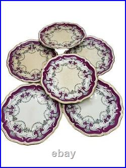 Vintage Nice Plates With Floral Urn Design Set Of Six