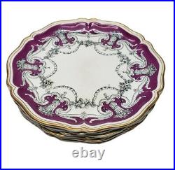 Vintage Nice Plates With Floral Urn Design Set Of Six