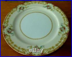 Vintage Noritake 12 Lismore dinner plates 10 pale yellow floral gold accents