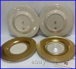 Vintage PICKARD USA China Porcelain Gold Encrusted 10 3/4Dinner Plates Set Of 4 Vintage PICKARD USA China Porcelain Gold Encrusted 10 3/4Dinner Plates Set Of 4