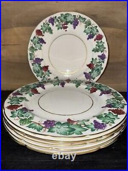 Vintage Paragon China England Niagara Pattern Grapes Gold Dinner Plates(6) Vintage Paragon China England Niagara Pattern Grapes Gold Dinner Plates(6)