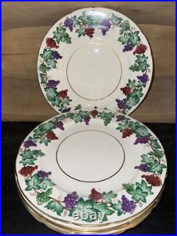 Vintage Paragon China England Niagara Pattern Grapes Gold Dinner Plates(6) Vintage Paragon China England Niagara Pattern Grapes Gold Dinner Plates(6)