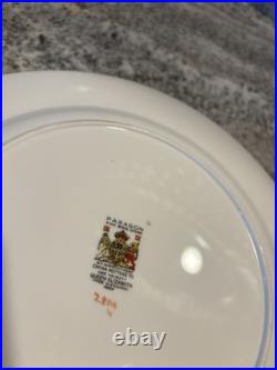 Vintage Paragon Double Warranty 10.5 In Dinner Plates-6 Pale Green Gold W Floral