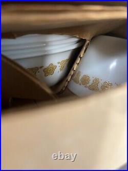 Vintage Rare Corelle By Corning Butterfly Gold 16 Piece Set NOS 16-4-N With Box