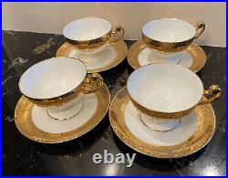 Vintage Royal Bavarian Hutschenreuther Selb Gold Band 21 Pieces Tea Set For 4