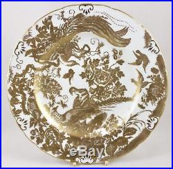 Vintage Royal Crown Derby Gold Aves 10¼ Dinner Plates X 5 1st Excellent