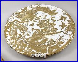 Vintage Royal Crown Derby Gold Aves 10¼ Dinner Plates X 5 1st Excellent