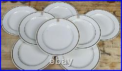 Vintage Set of 8 10 Hotel Hershey PA Dinner Plates Laughlin China Gold Gilt