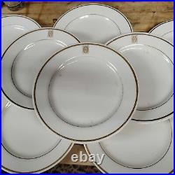 Vintage Set of 8 10 Hotel Hershey PA Dinner Plates Laughlin China Gold Gilt