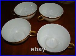Vintage Wm. Guerin Limoges China White&Gold Dinner Dish set 20Pces Service for 4