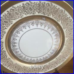 Vintage antique gold Gilt Pickard opulent bohemia dinner plates Plate four