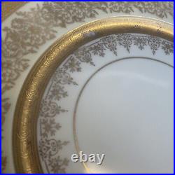 Vintage antique gold Gilt Pickard opulent bohemia dinner plates Plate four