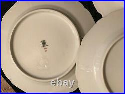 Vintage1930's Bohemian Czech Numbered Floral & Gold 101/2 5pcs Dinner Plates