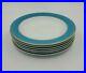 Vtg-50s-Pyrex-Dinnerware-Turquoise-Blue-Gold-Rim-10-Dinner-Plate-VGC-Lot-of-6-01-zi