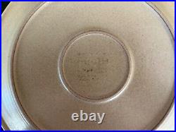 Vtg Edith Heath Sausalito 10.5 Dinner Plate Gold Platinum Silver Striped Rare