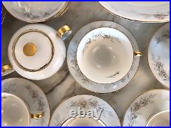 Vtg H & Co Heinrich ROYAL SELB Gold Rim Germany 7 ps Dinner Plates Set of 6+7ps
