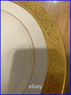 Vtg Hutschenreuther Selb Royal Bavarian 22K Gold Band Dinner Plates 10 3/4 10
