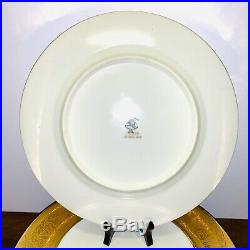 Vtg Hutschenreuther Selb Royal Bavarian 22K Gold Band Plates 10 3/4 Set Of 7