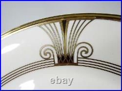 Vtg Lenox China Eternal Deco 2 Dinner Plates Art Deco Revival Service Charger