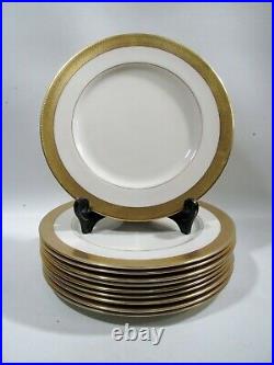 Vtg Lenox Gold Encrusted China Westchester 10 Dinner Plates