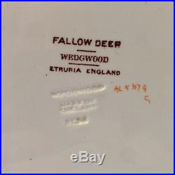 WEDGWOOD FALLOW DEER Etruria Brown Transfer & Gold Copper Lustre DINNER PLATE