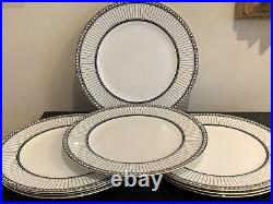 Wedgwood Colonnade Black 10 3/4 Dinner Plates Set of 8