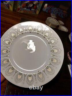 Wedgwood Dinner Plates With Gold Rim 10 3/4 Inches! Medina SET OF 6