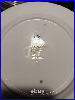 Wedgwood Dinner Plates With Gold Rim 10 3/4 Inches! Medina SET OF 6