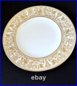 Wedgwood Fine Bone China Florentine Gold (w4219) Dinner Plates W Dragons Set 10
