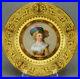 Wehsner-Dresden-Hand-Painted-Yellow-Raised-Gold-Blonde-Lady-Portrait-Plate-01-vnh