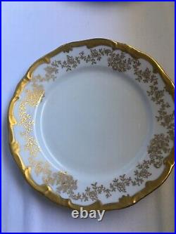 Weimar Katharina Dinner Set individual pieces White With Gold Plating