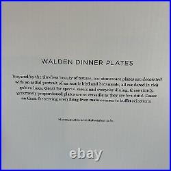 Williams Sonoma Thanksgiving Walden Golden Dinner Plates Set Of 4 NIB Pheasant