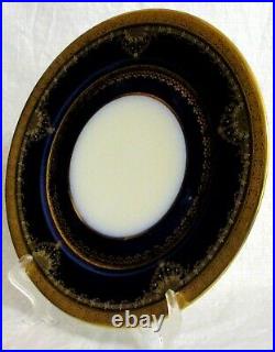 Wm Guerin & Co Limoges GUE305 Gold Encrusted, Cobalt Band with Gold Dinner Plate