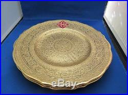 Wonderful Royal Monogramed Gold Encrusted Cauldon China Plates England 3
