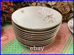 (set of 55) Edelstein Bavaria Aurora Floral pattern Gold Trim 20067 dinner &