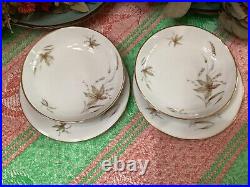 (set of 55) Edelstein Bavaria Aurora Floral pattern Gold Trim 20067 dinner &