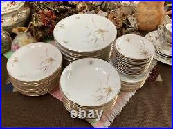 (set of 55) Edelstein Bavaria Aurora Floral pattern Gold Trim 20067 dinner &